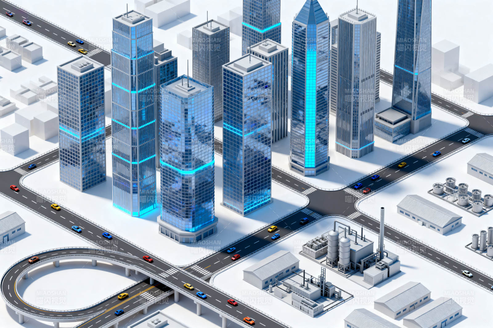 智慧城市3D模型展示图片