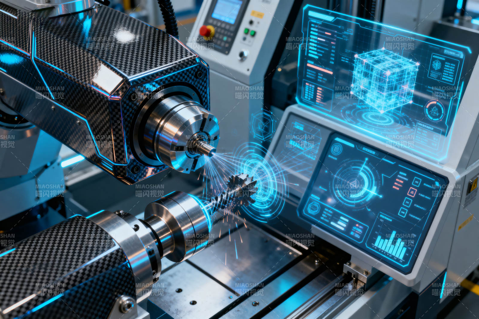 智能数控机床加工齿轮图片