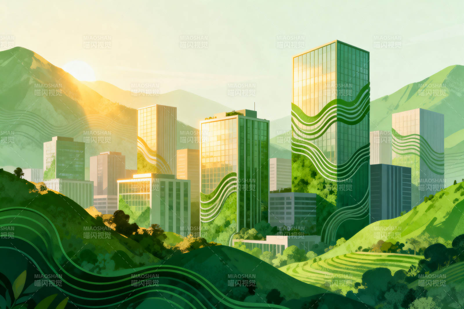 绿色生态城市建筑图片