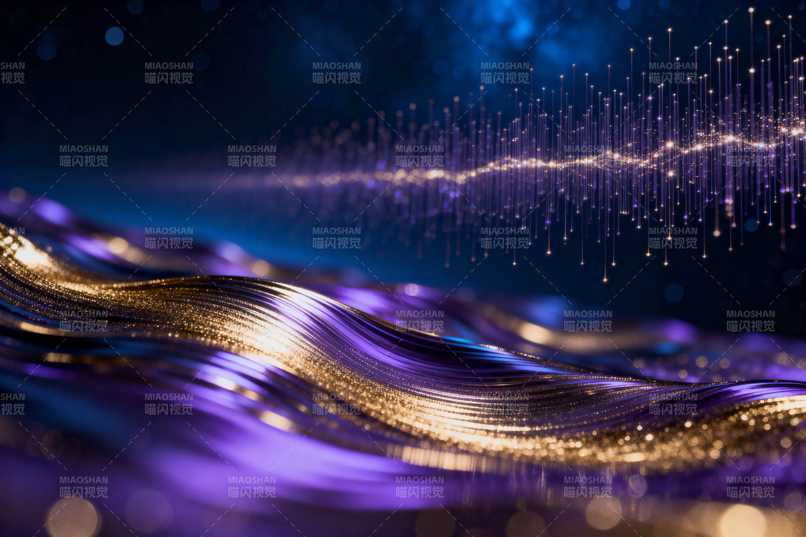 紫色波浪与数字脉冲图片