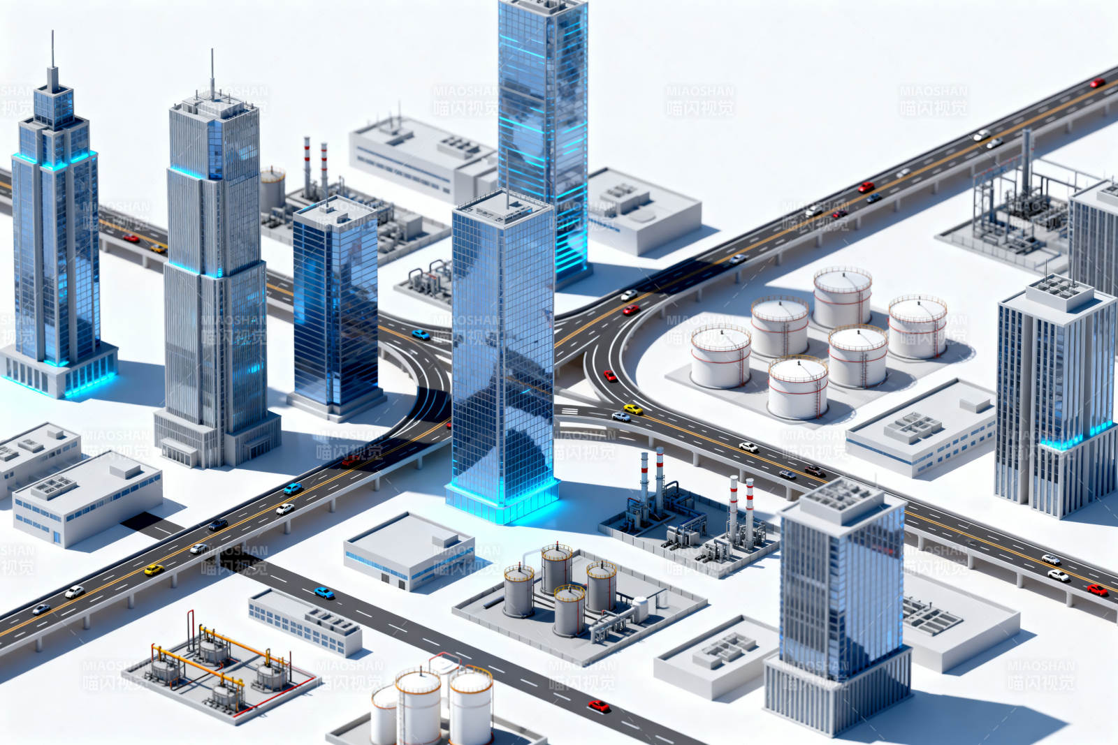 智慧城市三维模型展示图片