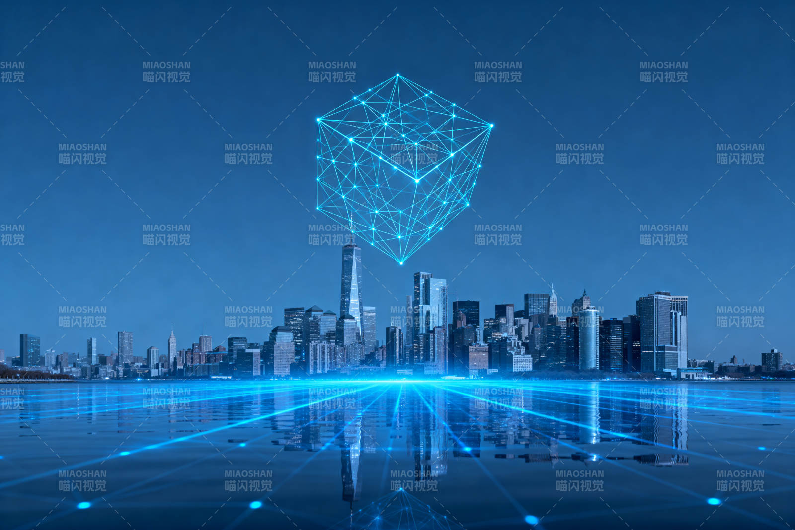 科技城市数字立方体图片