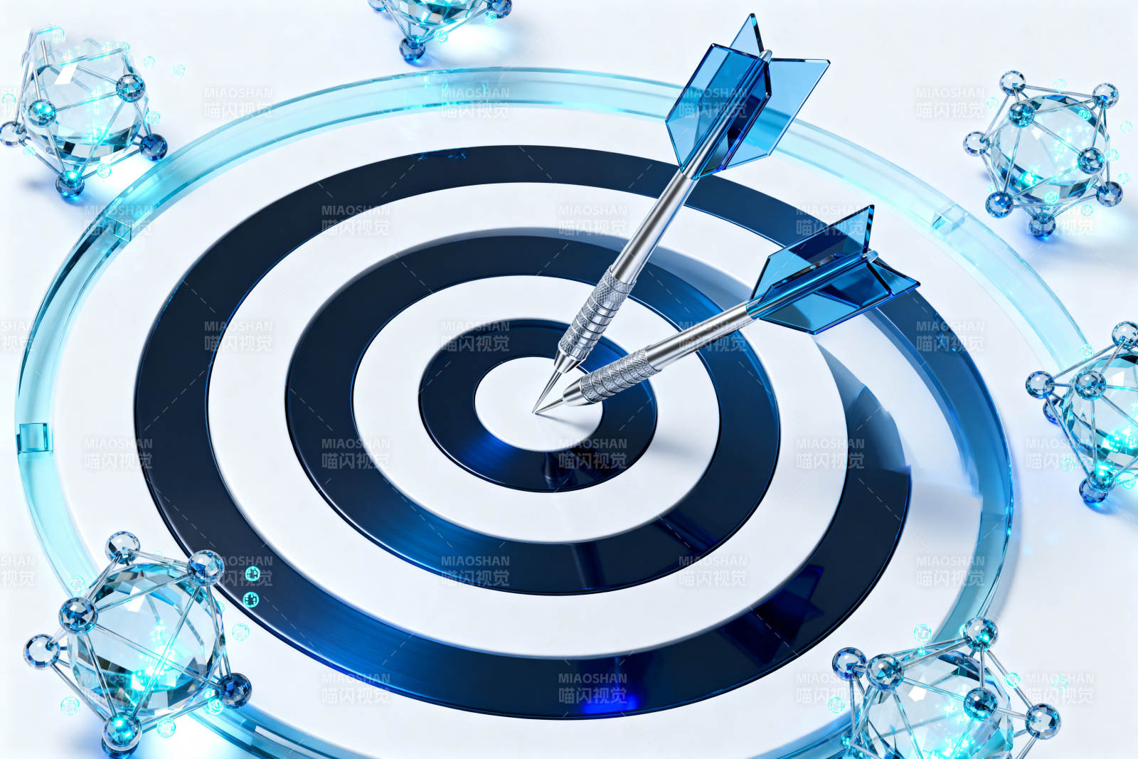 飞镖命中靶心科技感图片