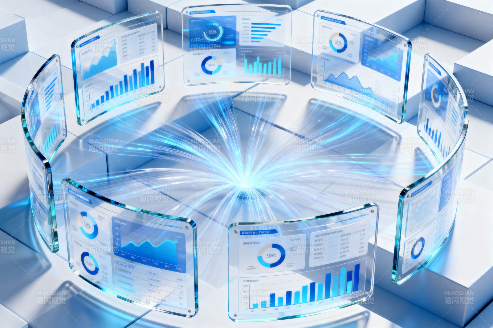 数据可视化科技界面图片