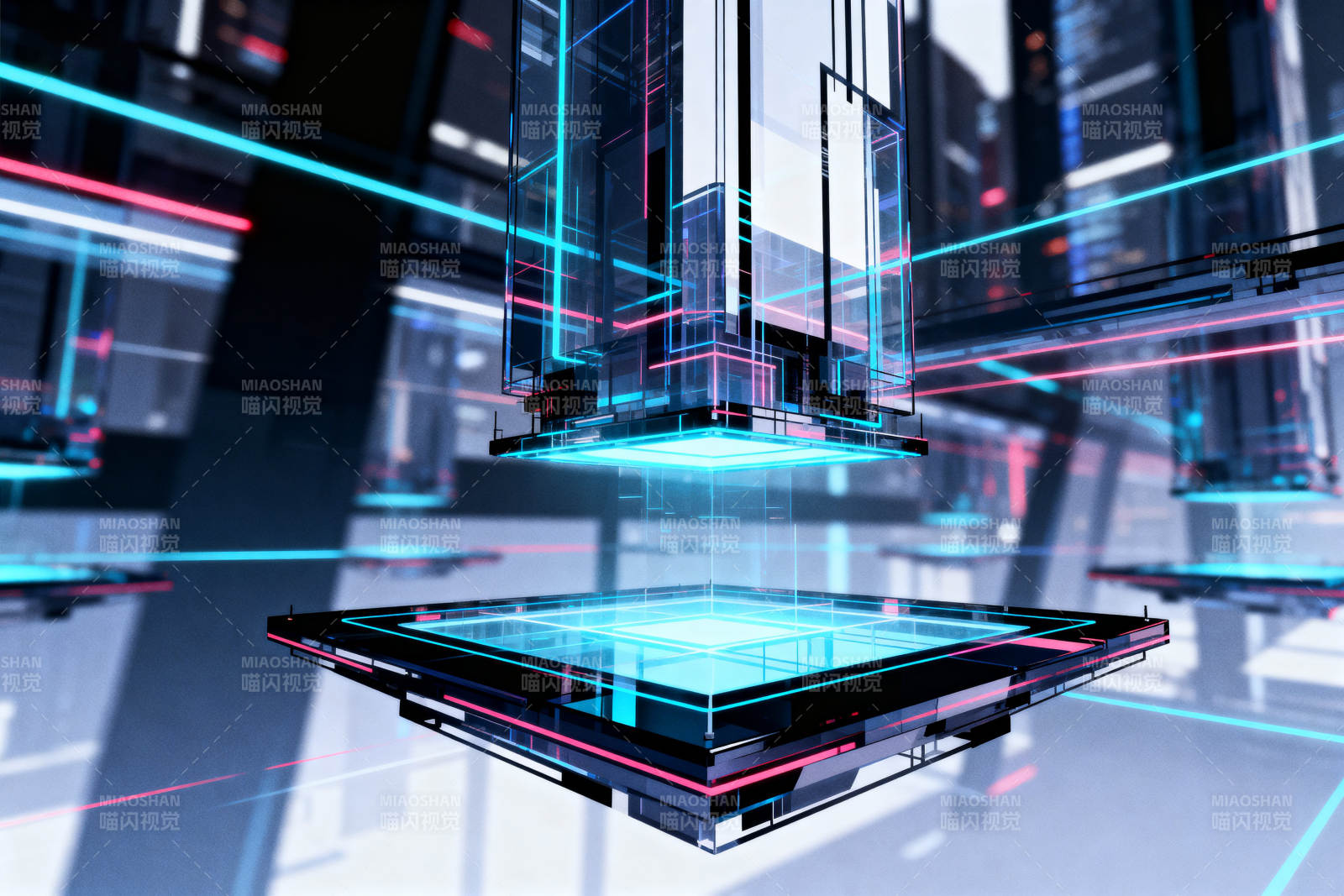 赛博朋克科技空间图片