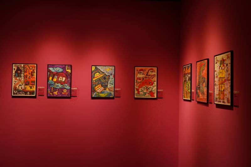 画廊里的艺术展图片