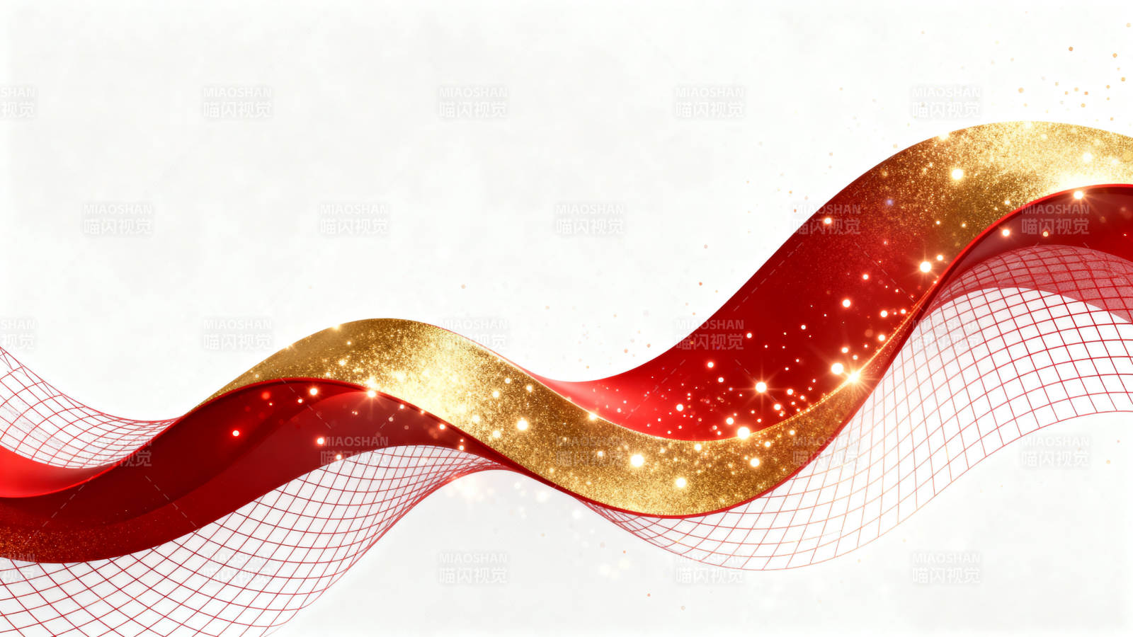 红金波浪抽象背景图片