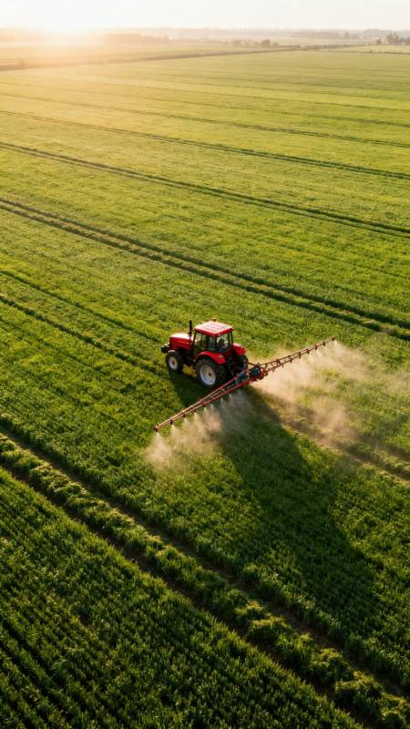 田间喷洒作业图片