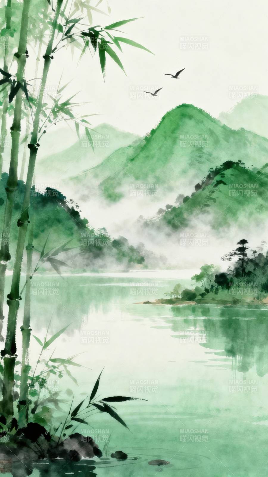 竹影山色水云间图片