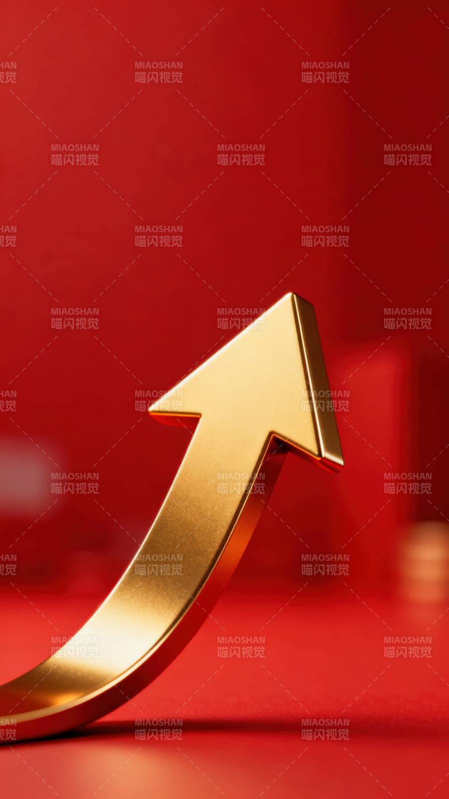 金色箭头向上攀升图片