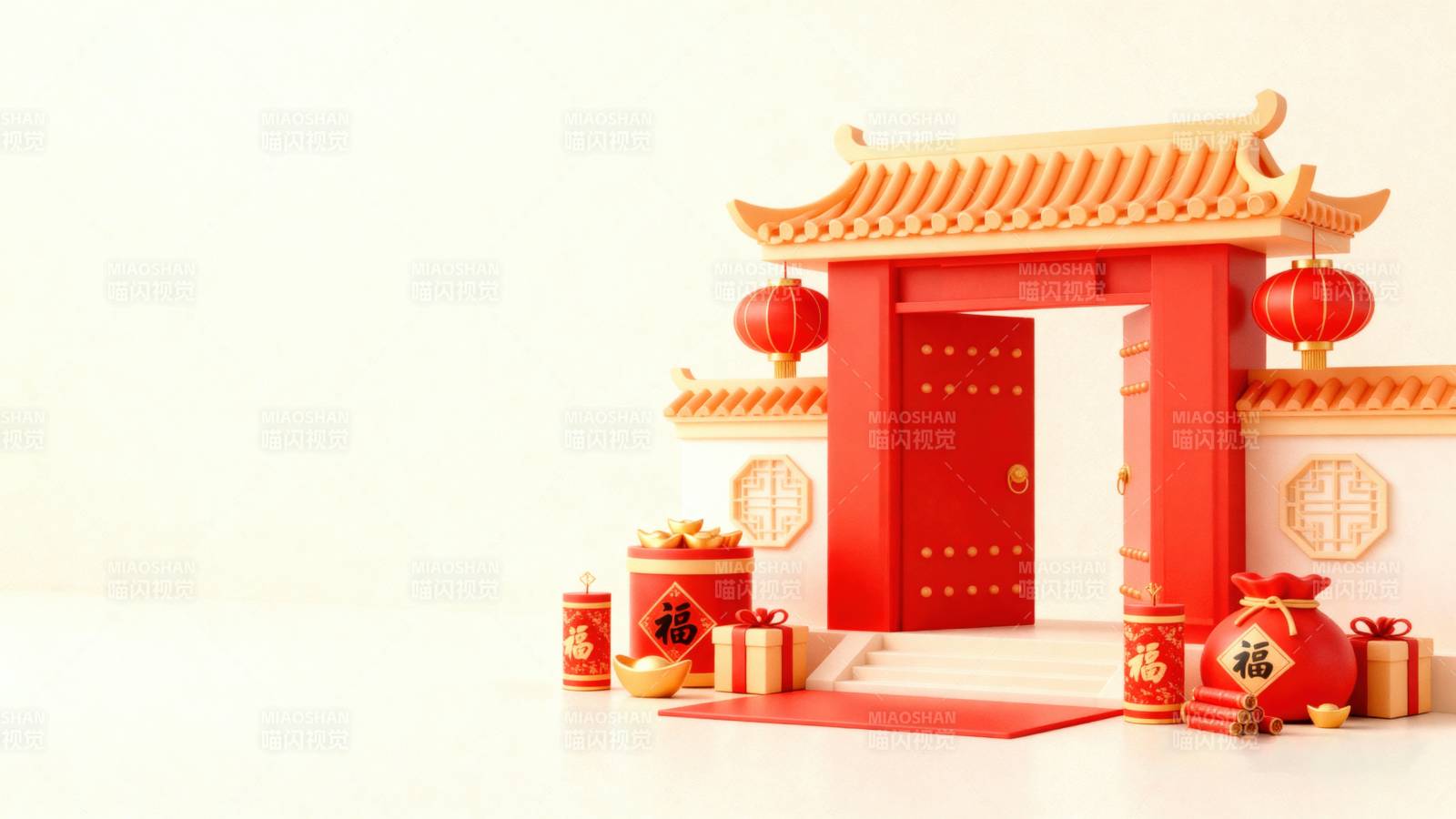 新春喜庆门庭图片