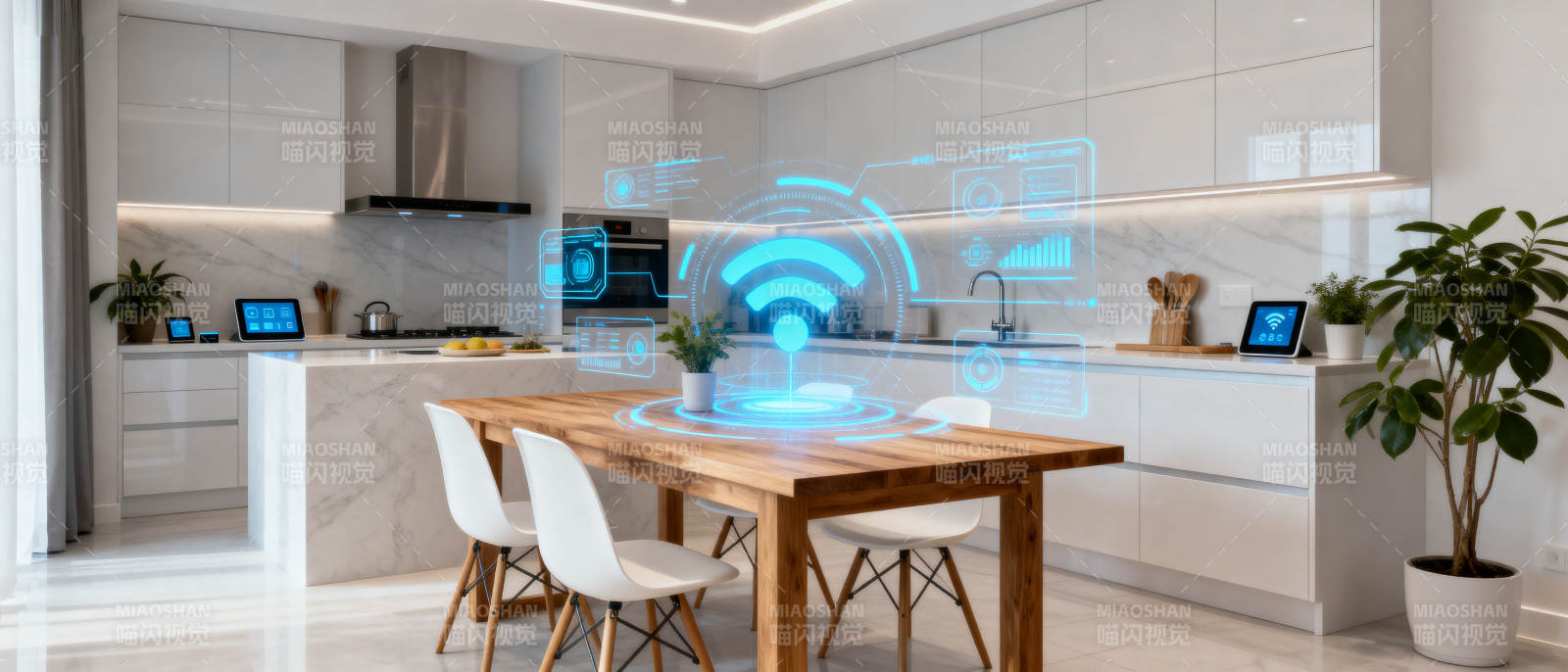 智能家居厨房科技场景图片