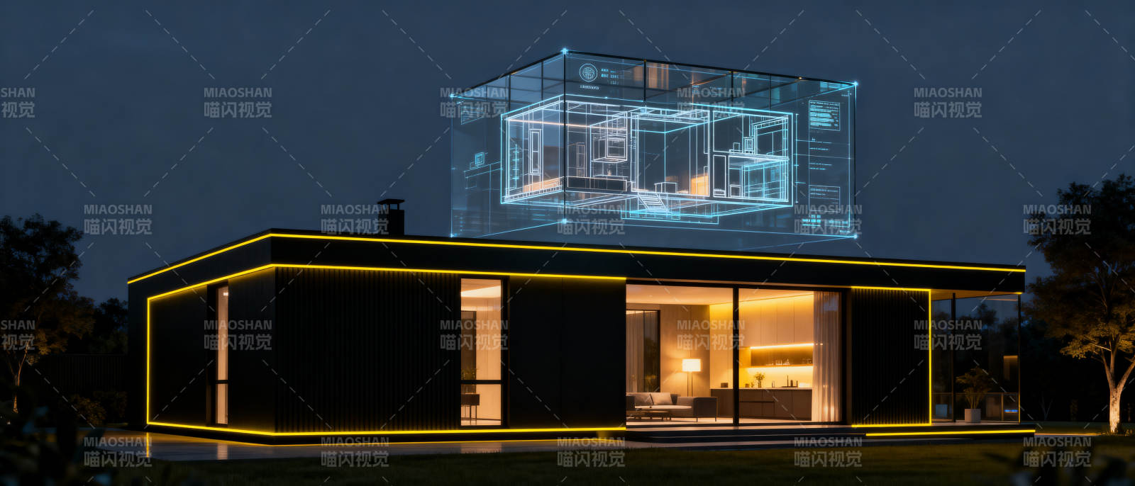 智能房屋科技三维模型展示图片