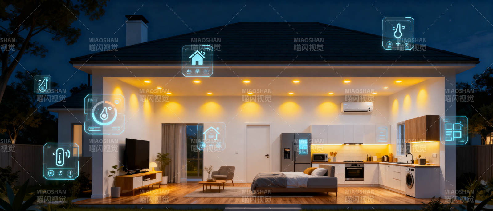 智能家居系统控制生活场景图片