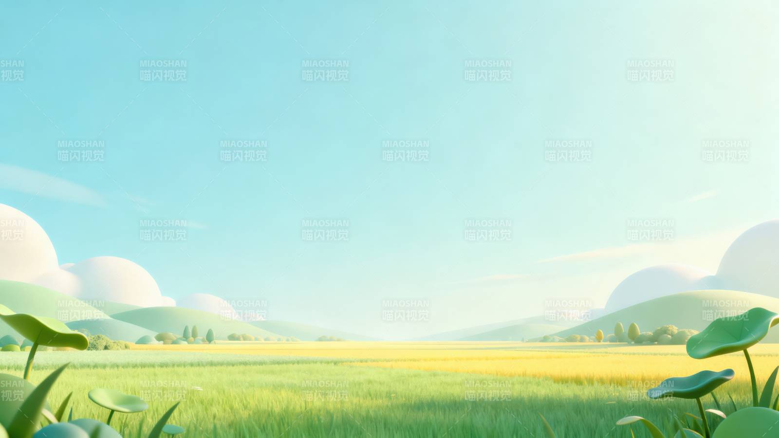清新田野风光图片