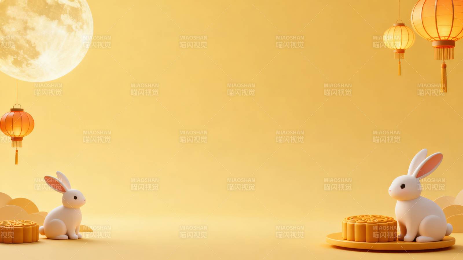 中秋月兔与月饼图片