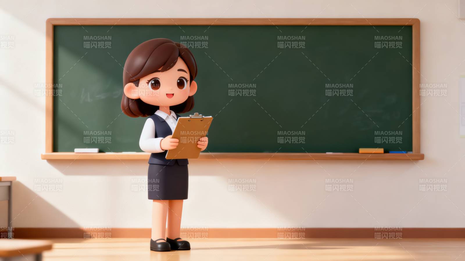 教师课堂黑板教学场景图片