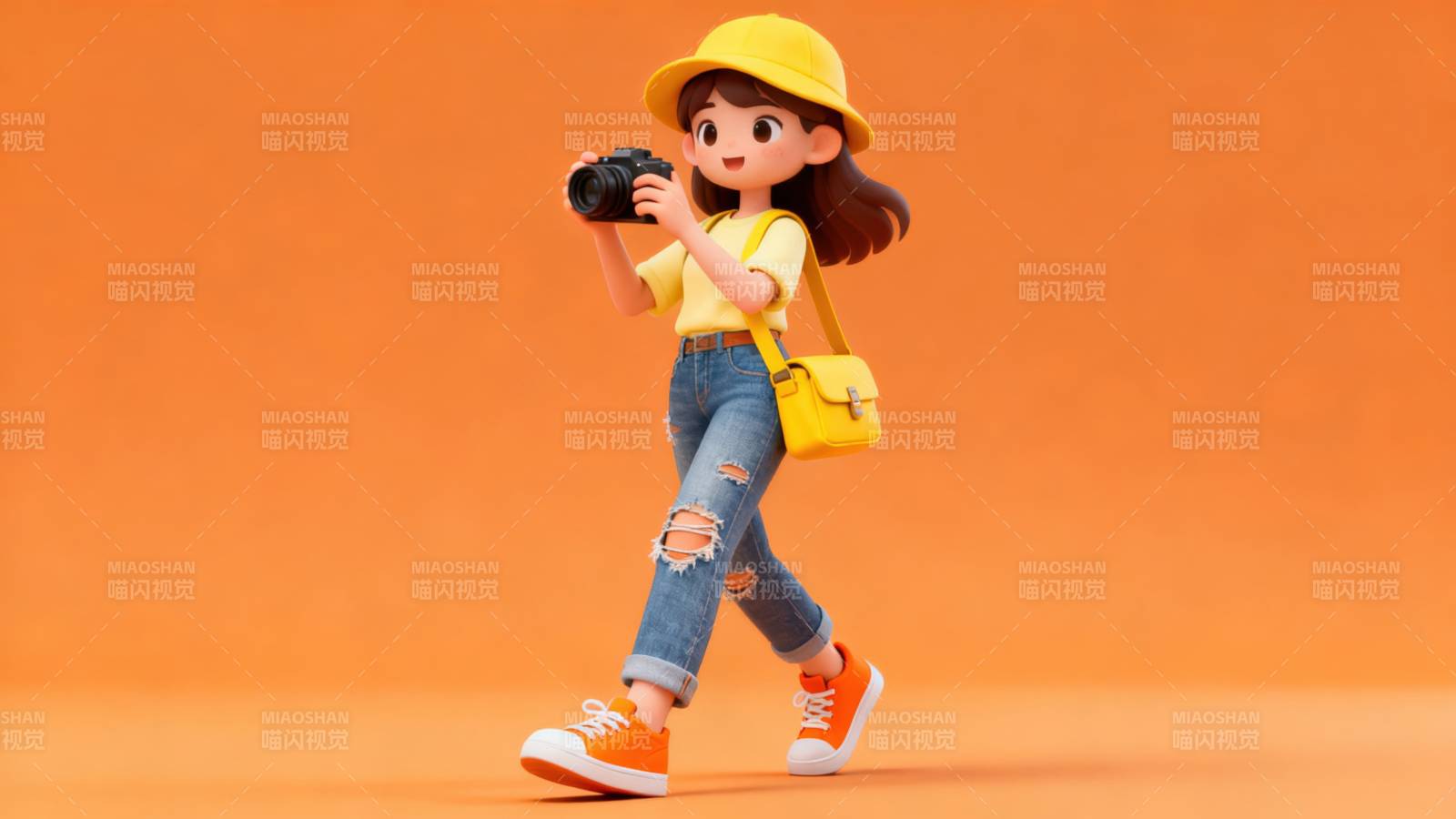 女孩拍照旅行摄影图片