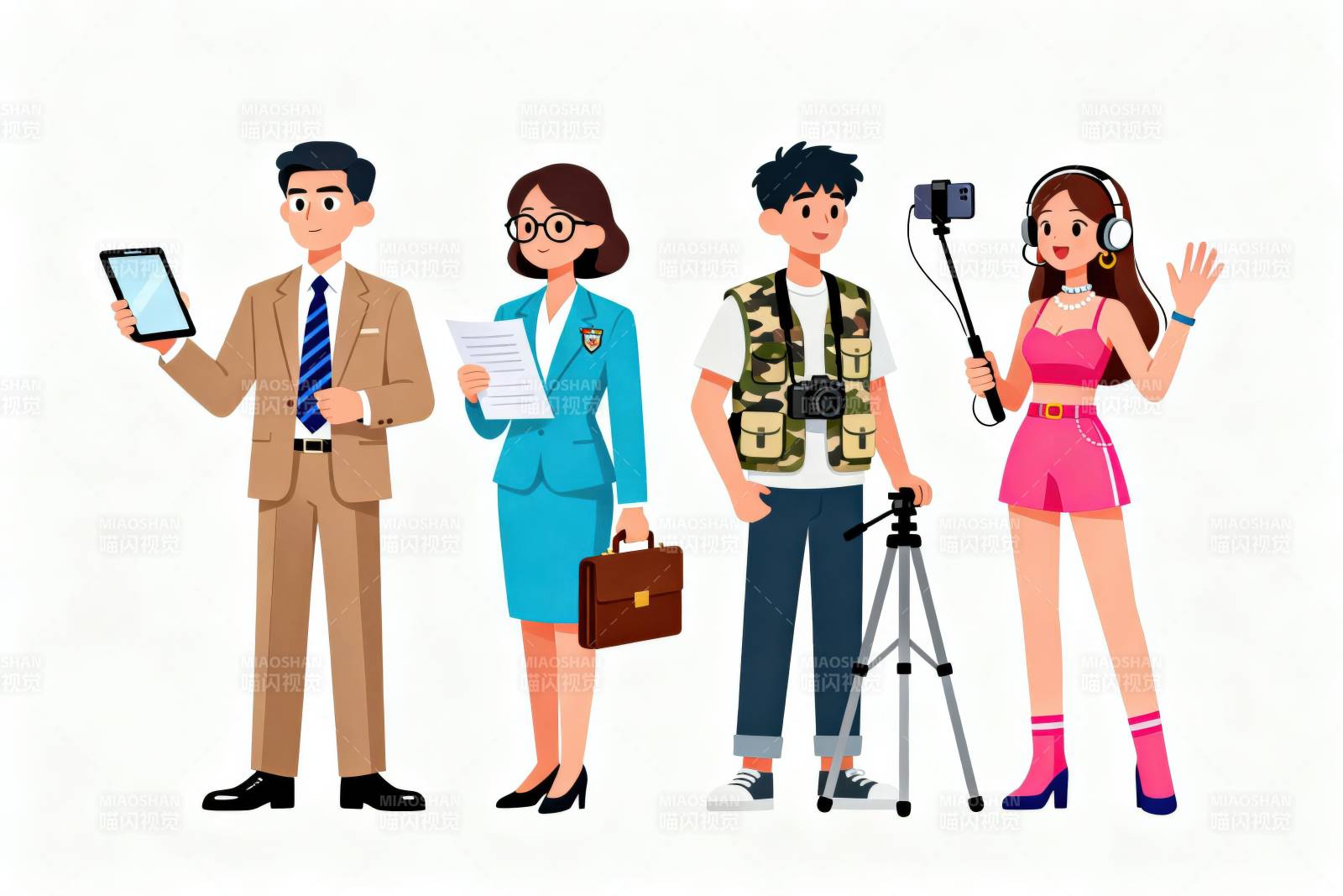 不同职业人物展示图片