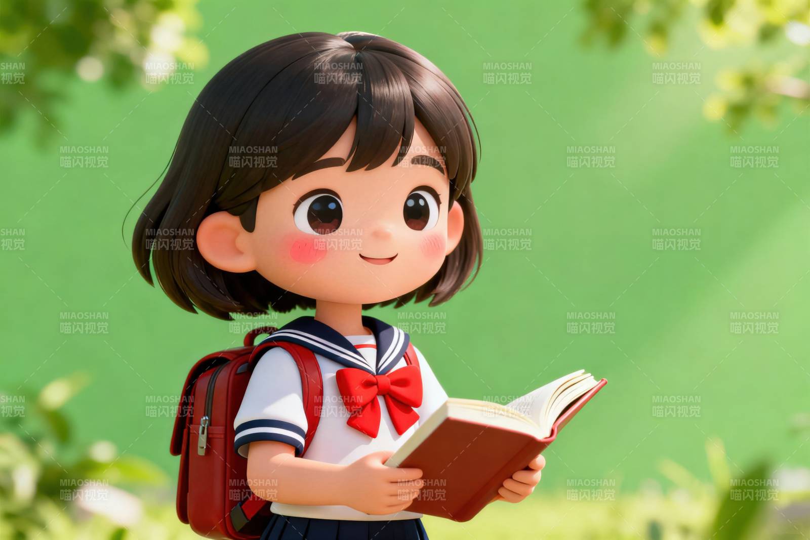 女孩阅读书籍校园生活图片