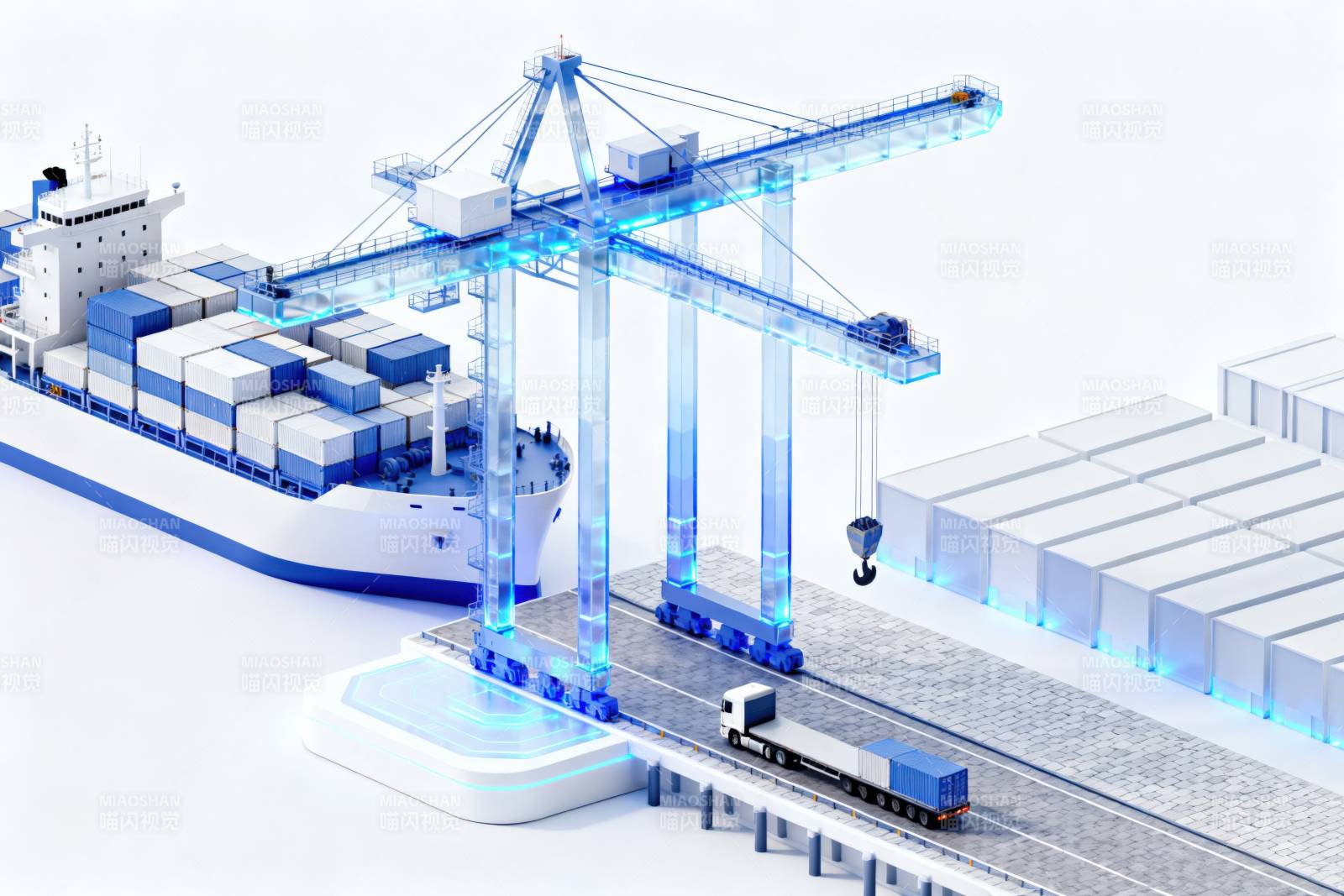 集装箱港口智能装卸作业图片