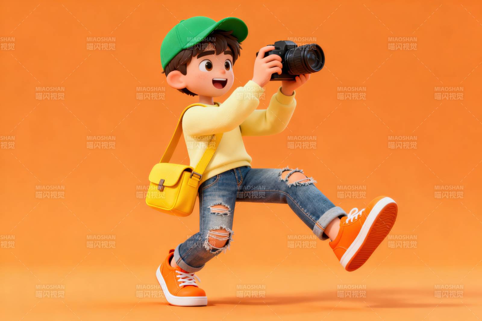 小男孩拍照摄影瞬间图片