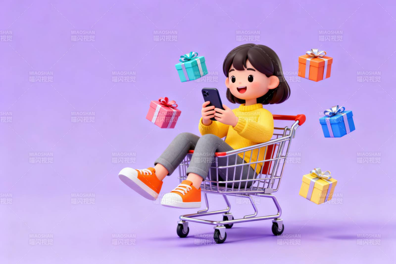 购物车里的快乐时光图片