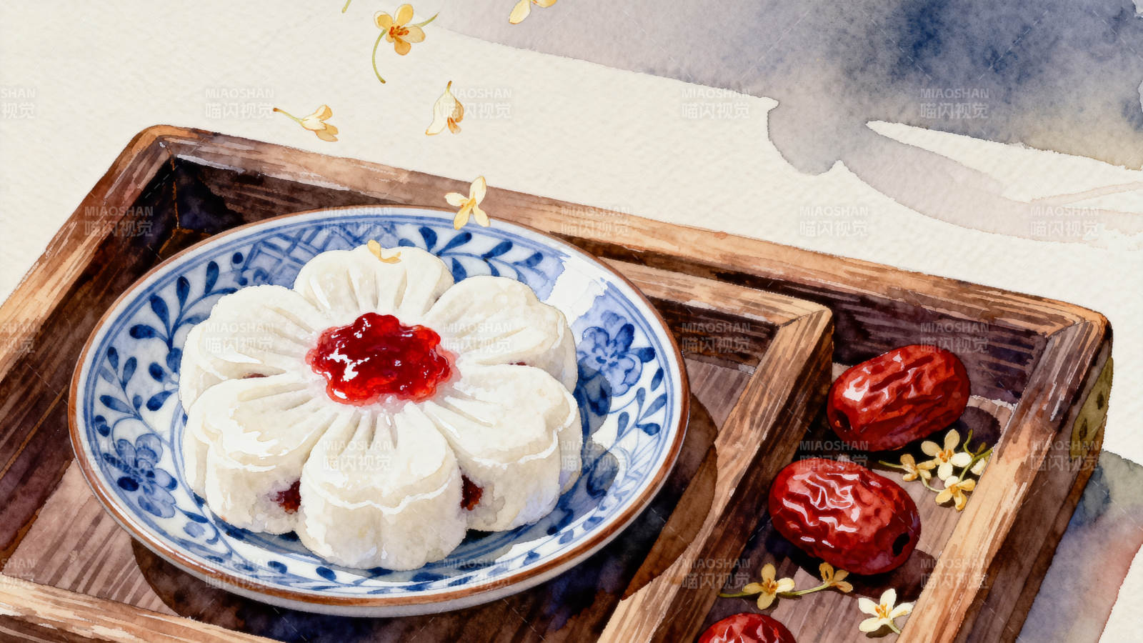 桂花糕点传统美食图片