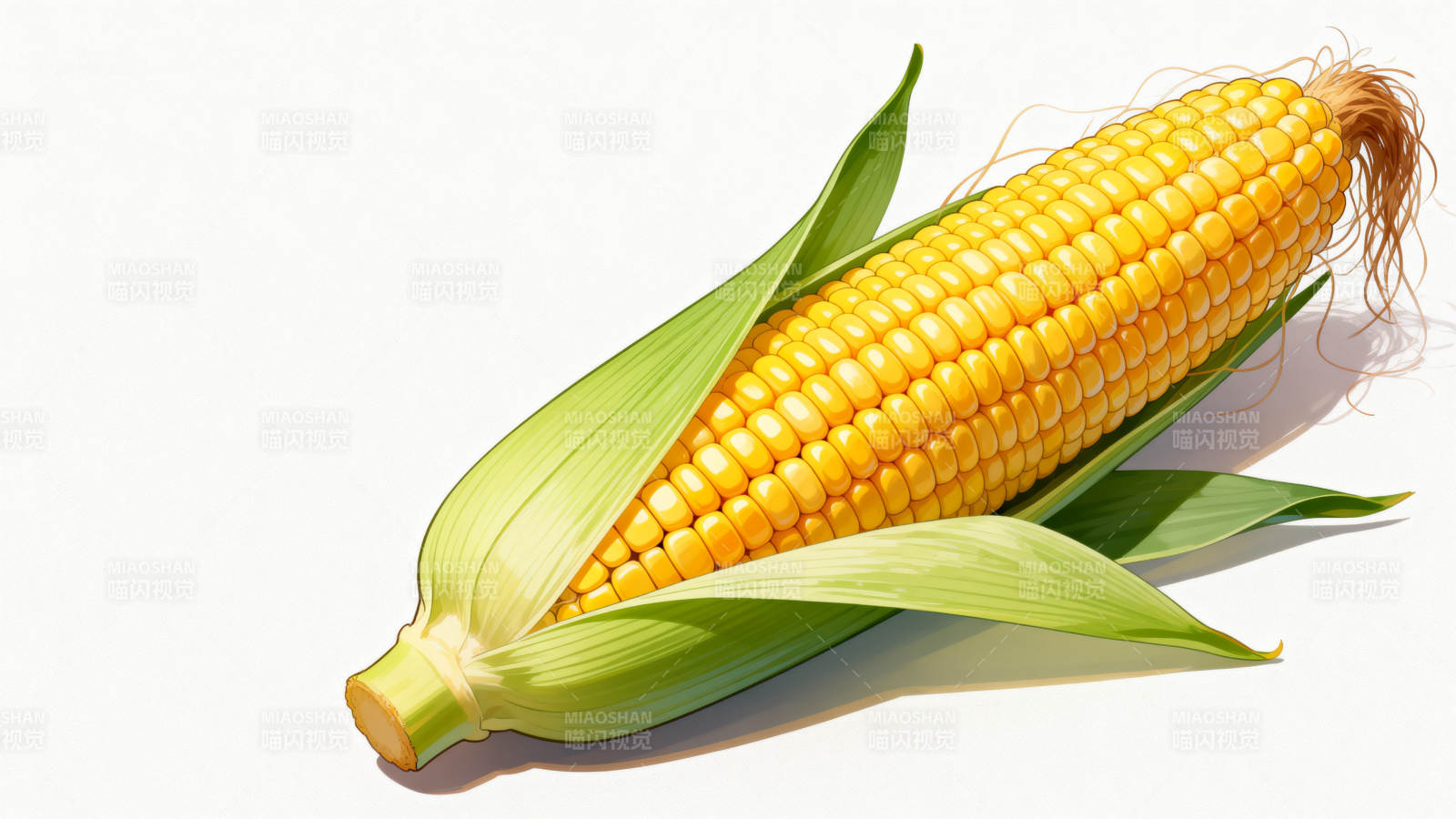 新鲜玉米棒子特写图片
