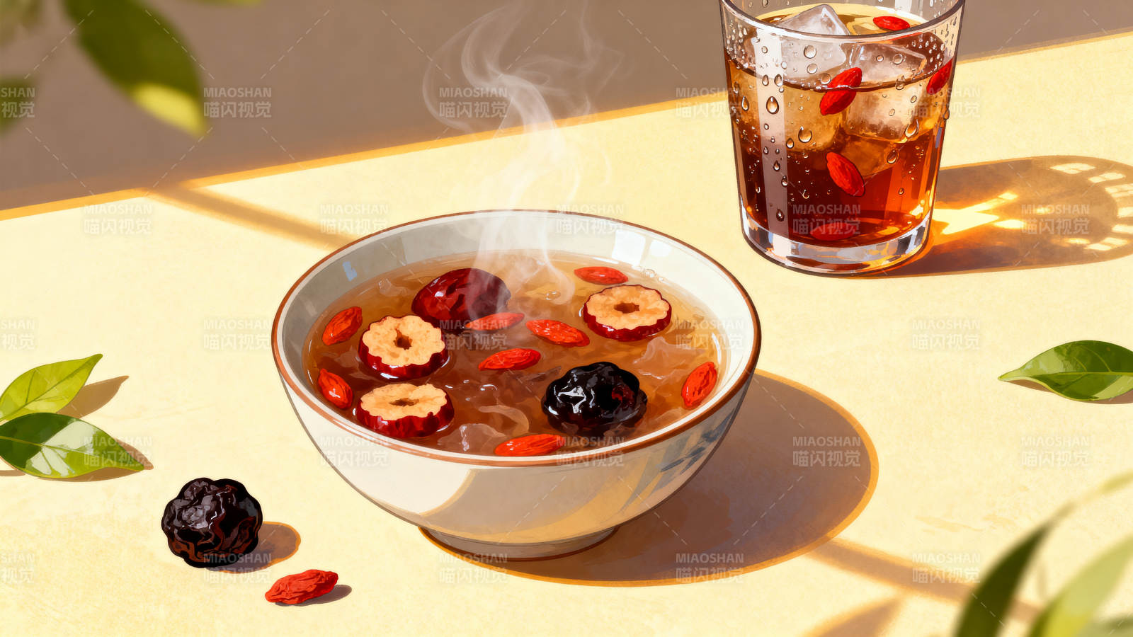 酸梅汤冷热双享夏日饮品图片