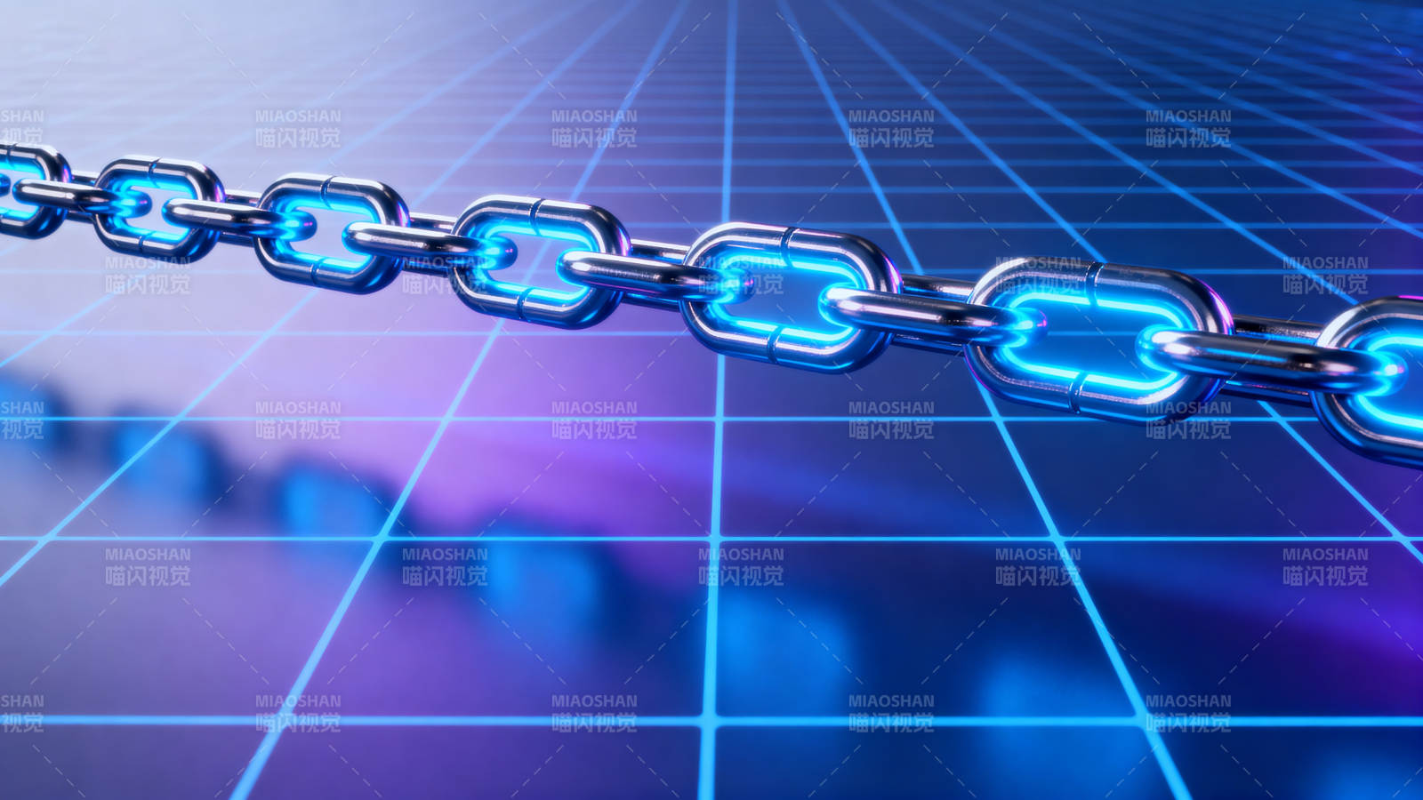 科技链条数字网格背景图片