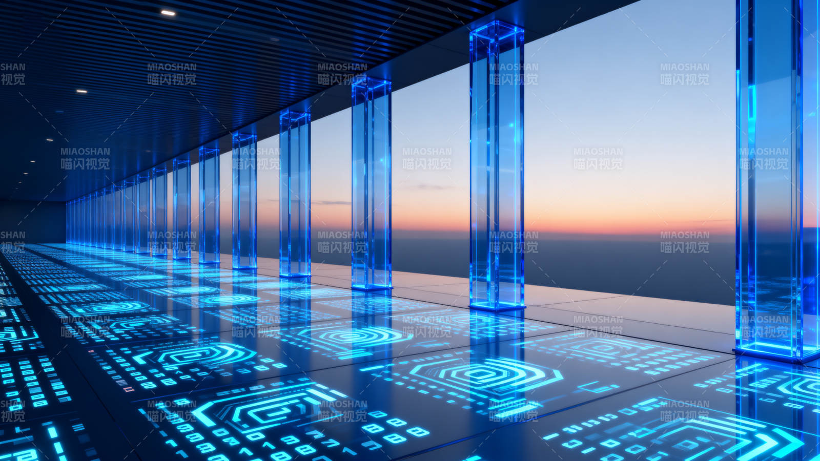 科技走廊数字未来图片