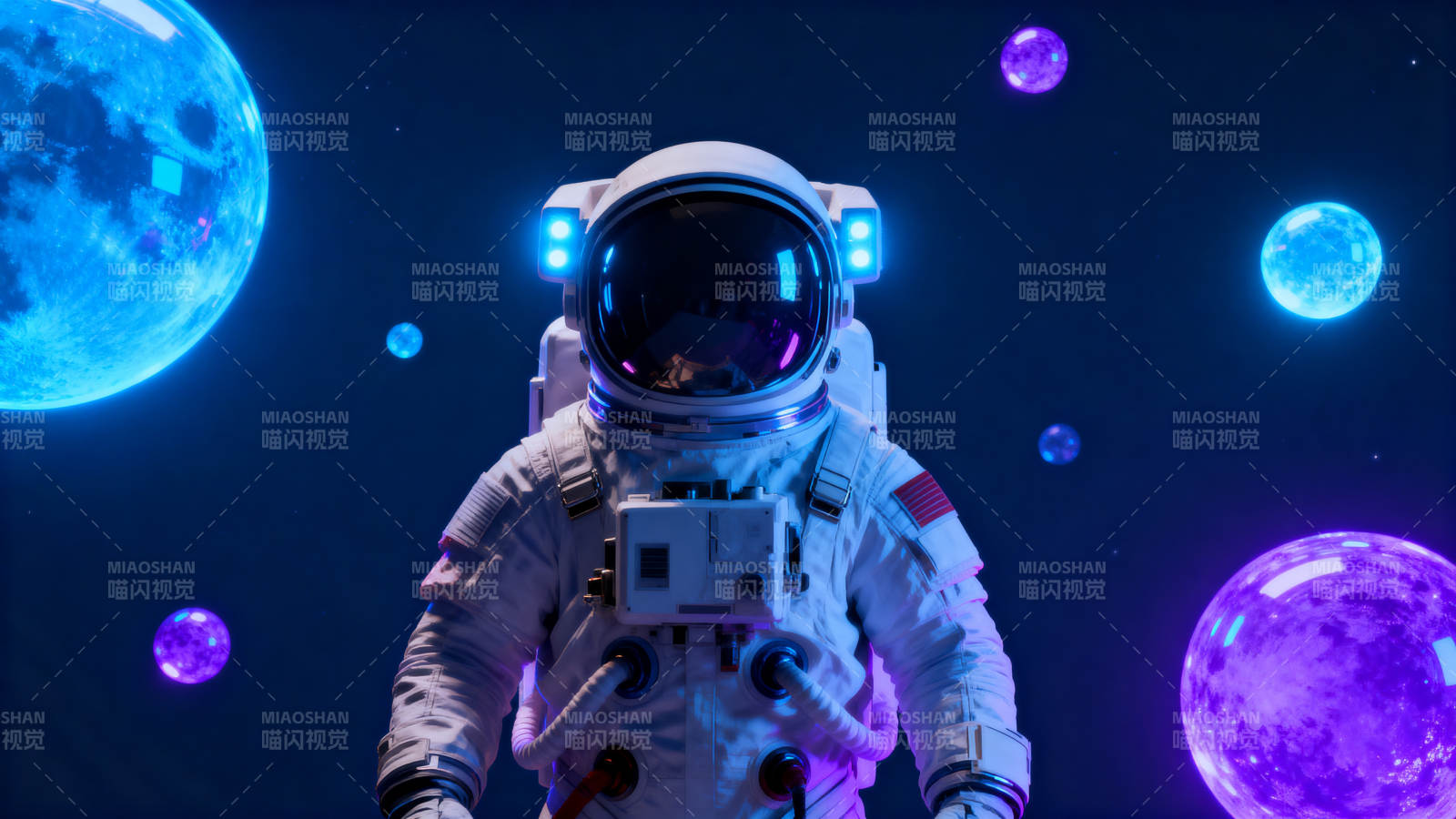 宇航员太空探索奇幻星球图片