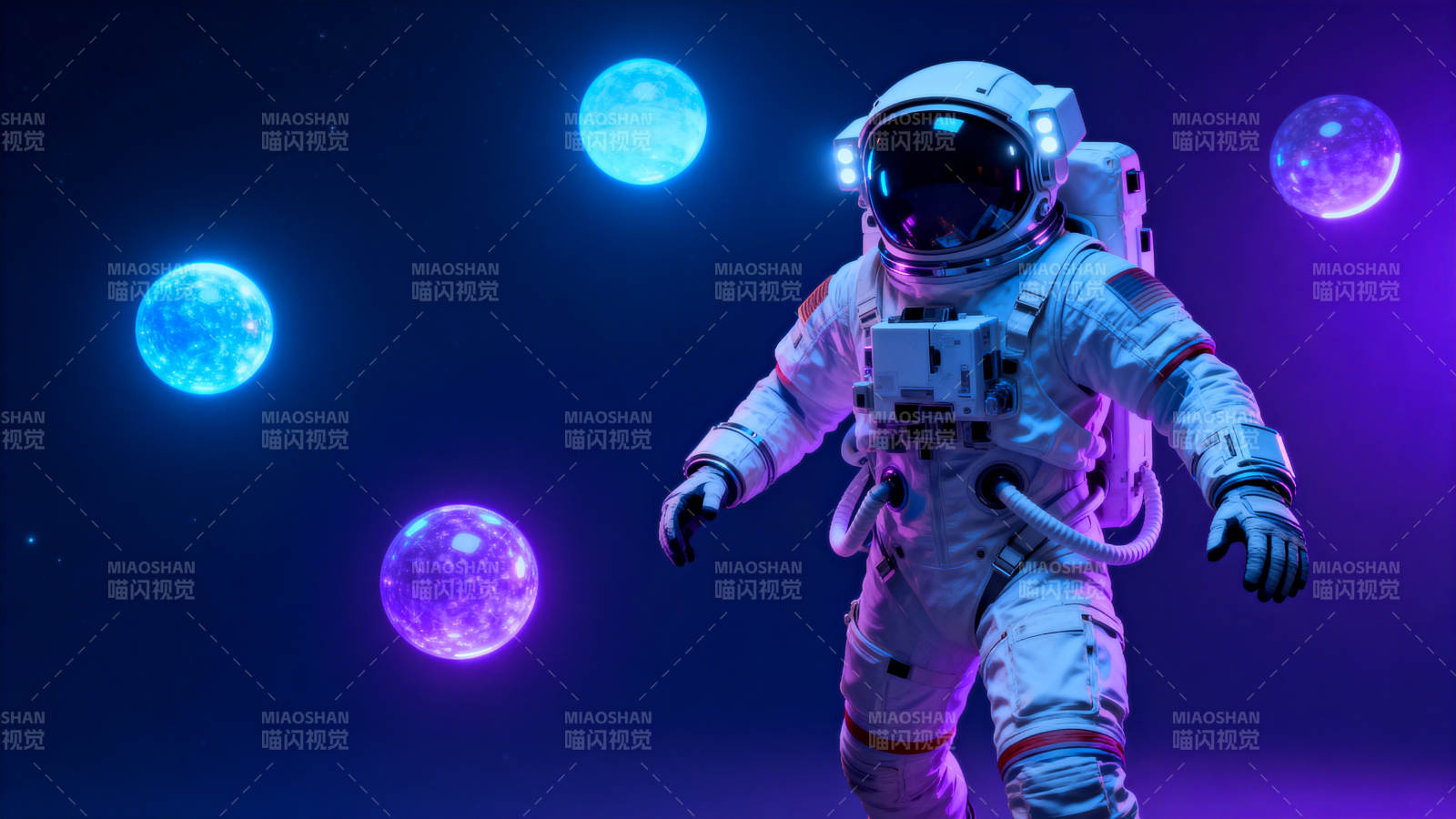 宇航员太空探索科幻场景图片