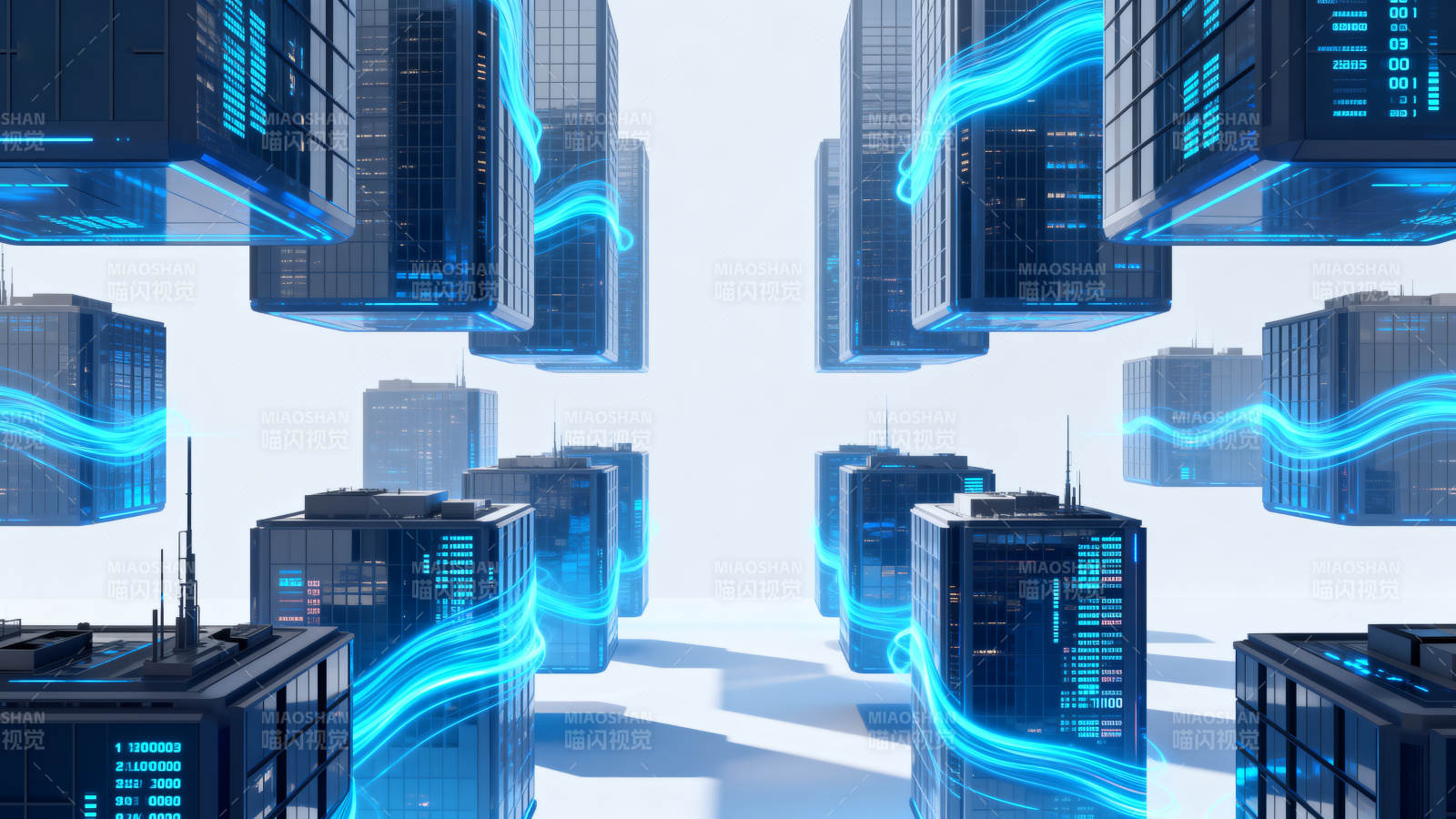 未来科技城市数据网络图片
