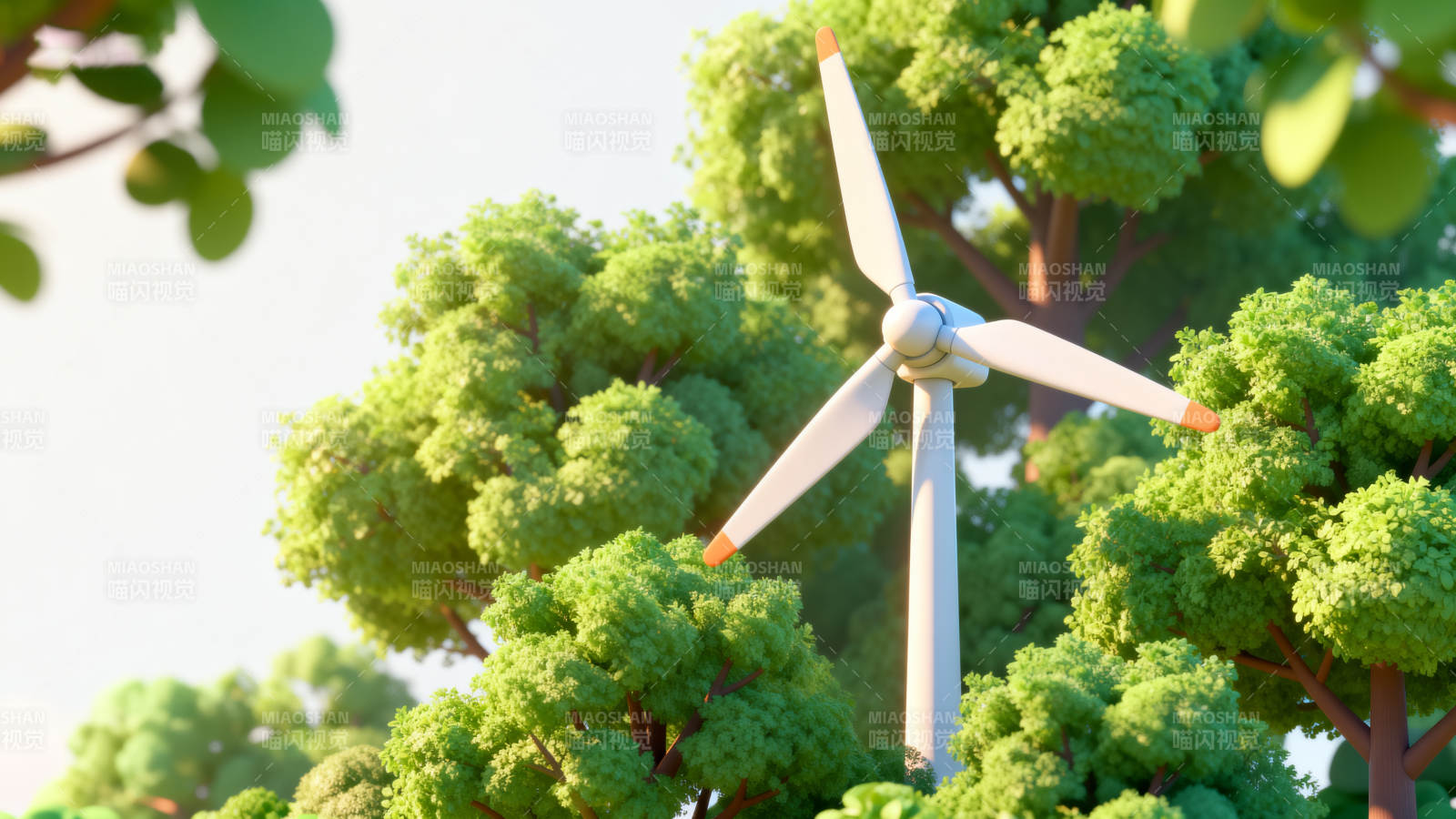 风力发电机绿色能源图片