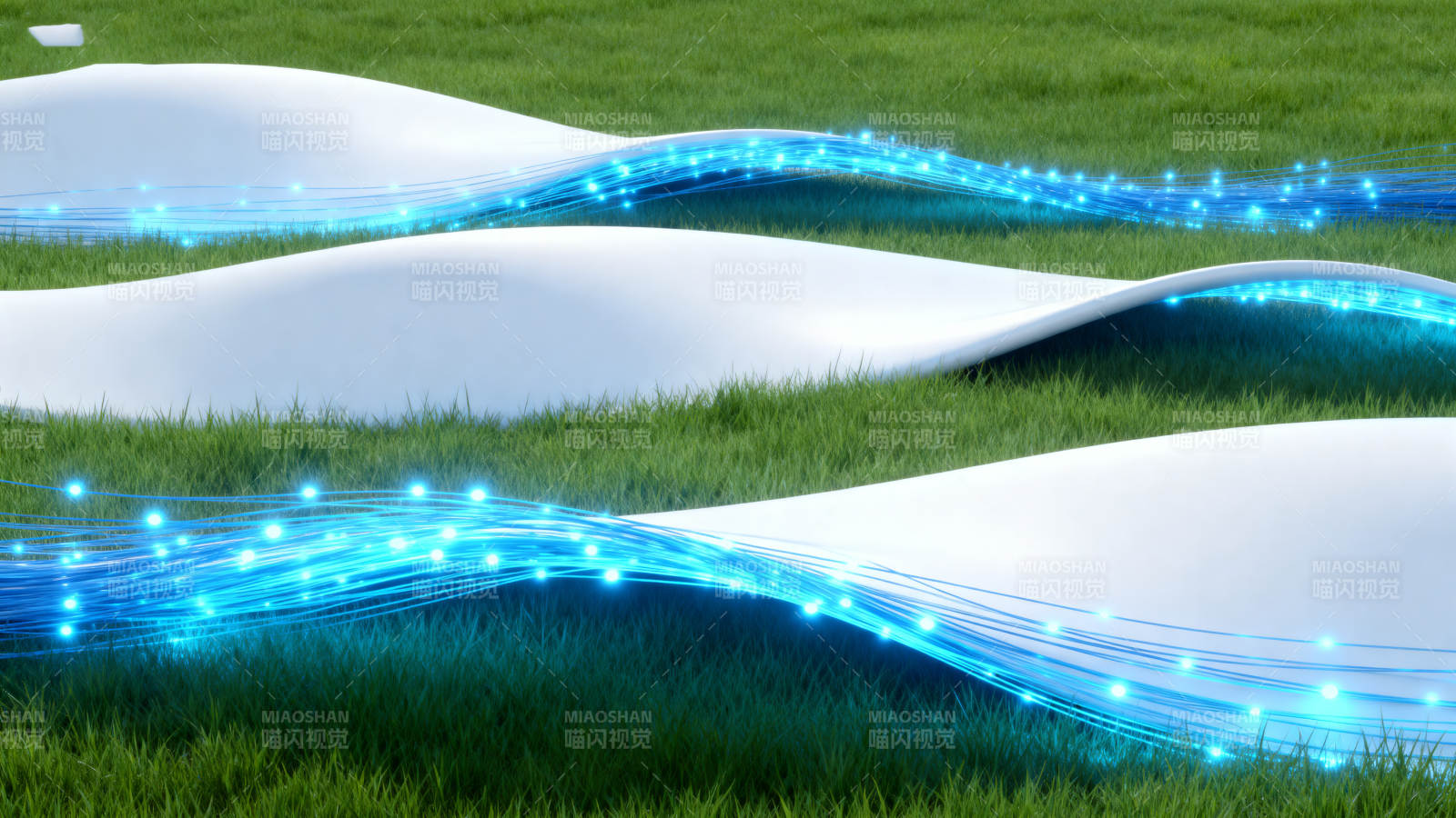 科技光纤与自然融合图片