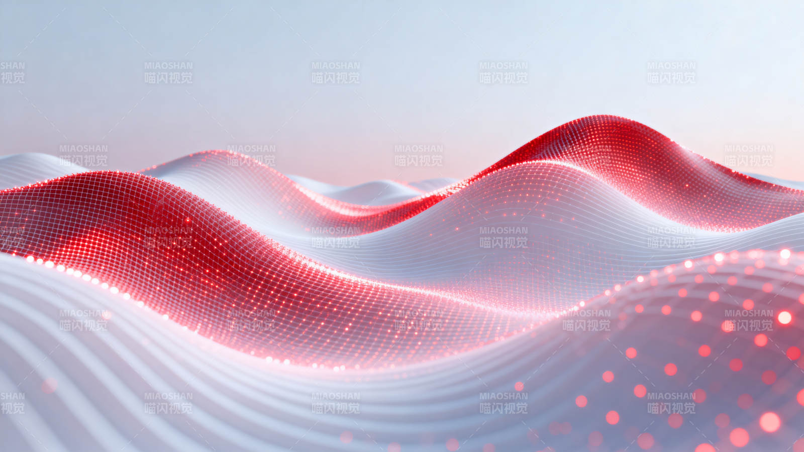 红色数字波浪抽象背景图片