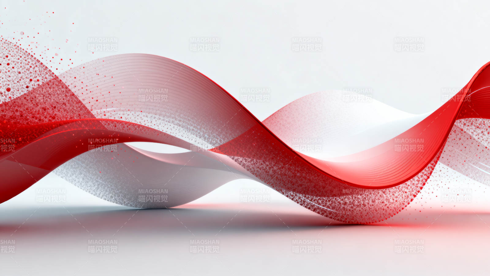 红色抽象波浪艺术设计图片