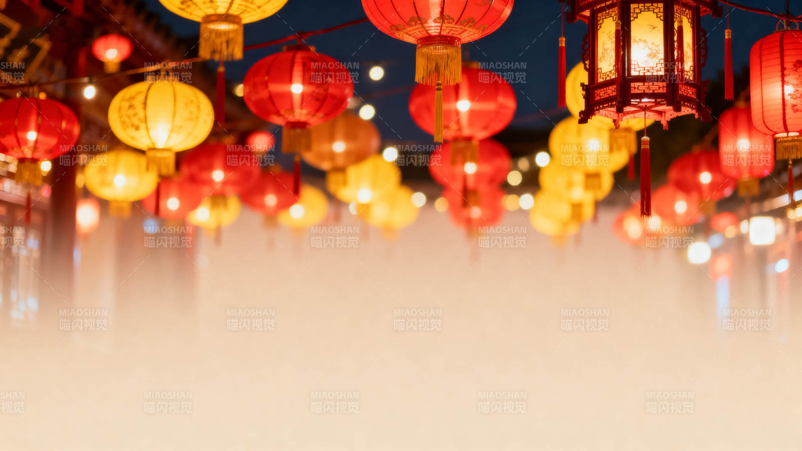 红黄灯笼高高挂图片