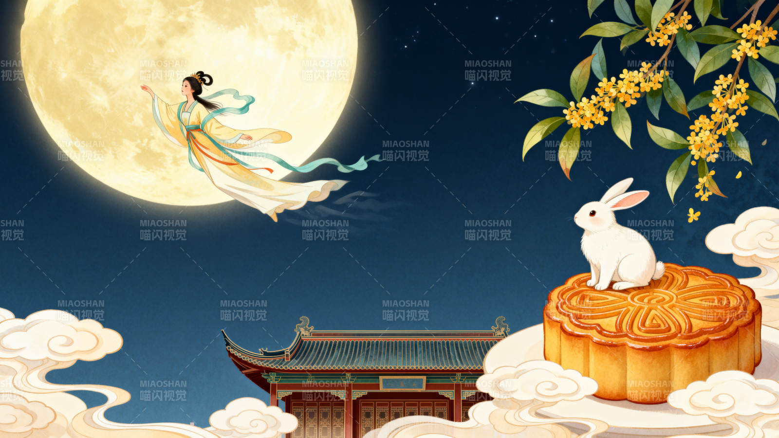 中秋佳节月圆人团圆图片