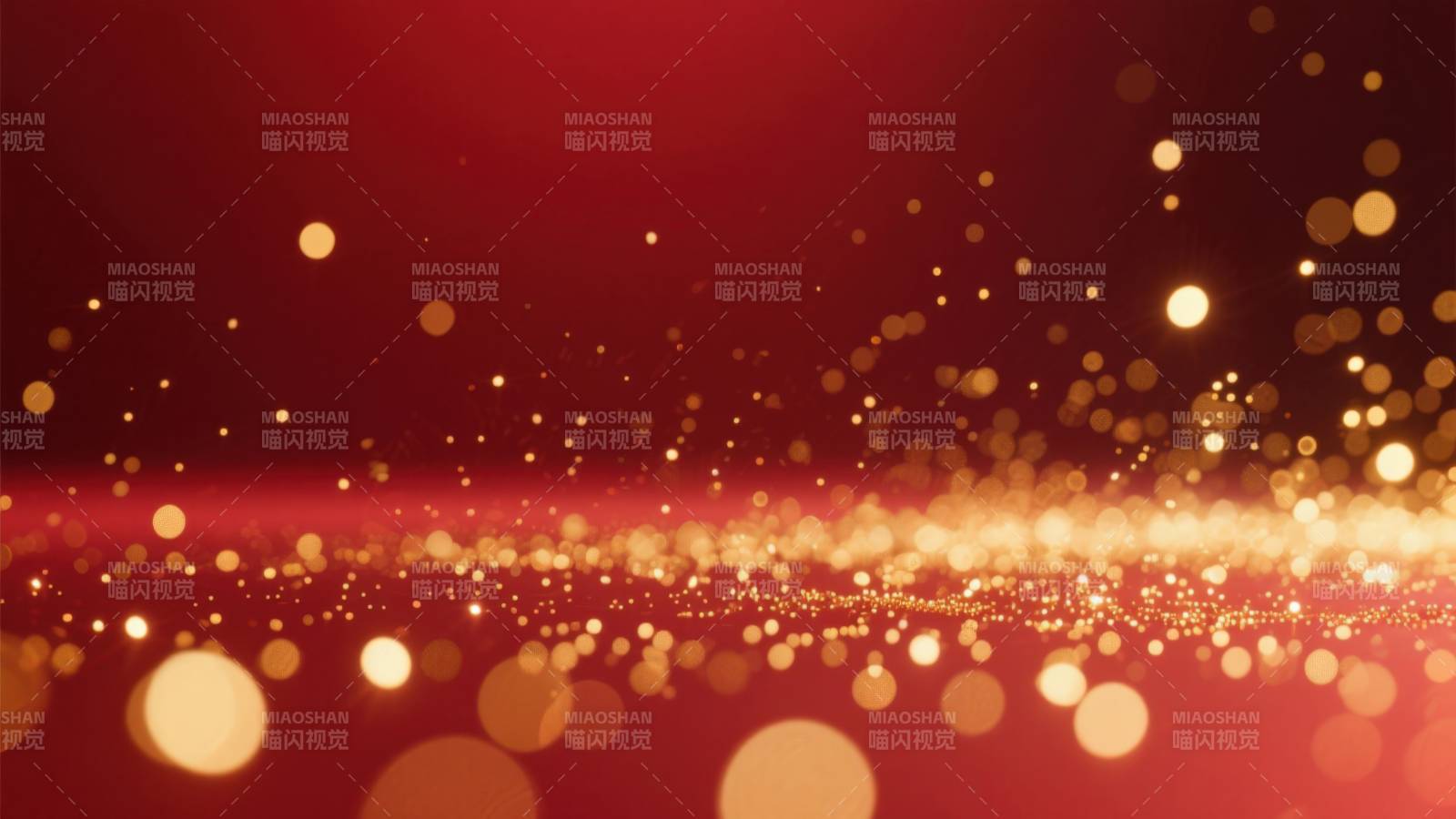 红色背景金色光斑图片