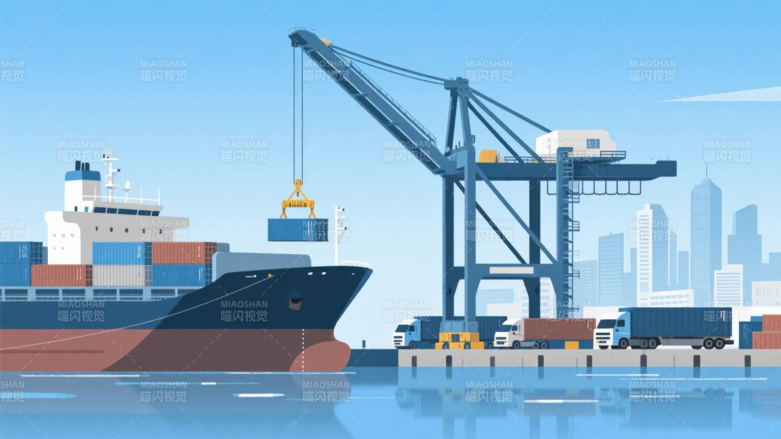 港口集装箱装卸作业图片