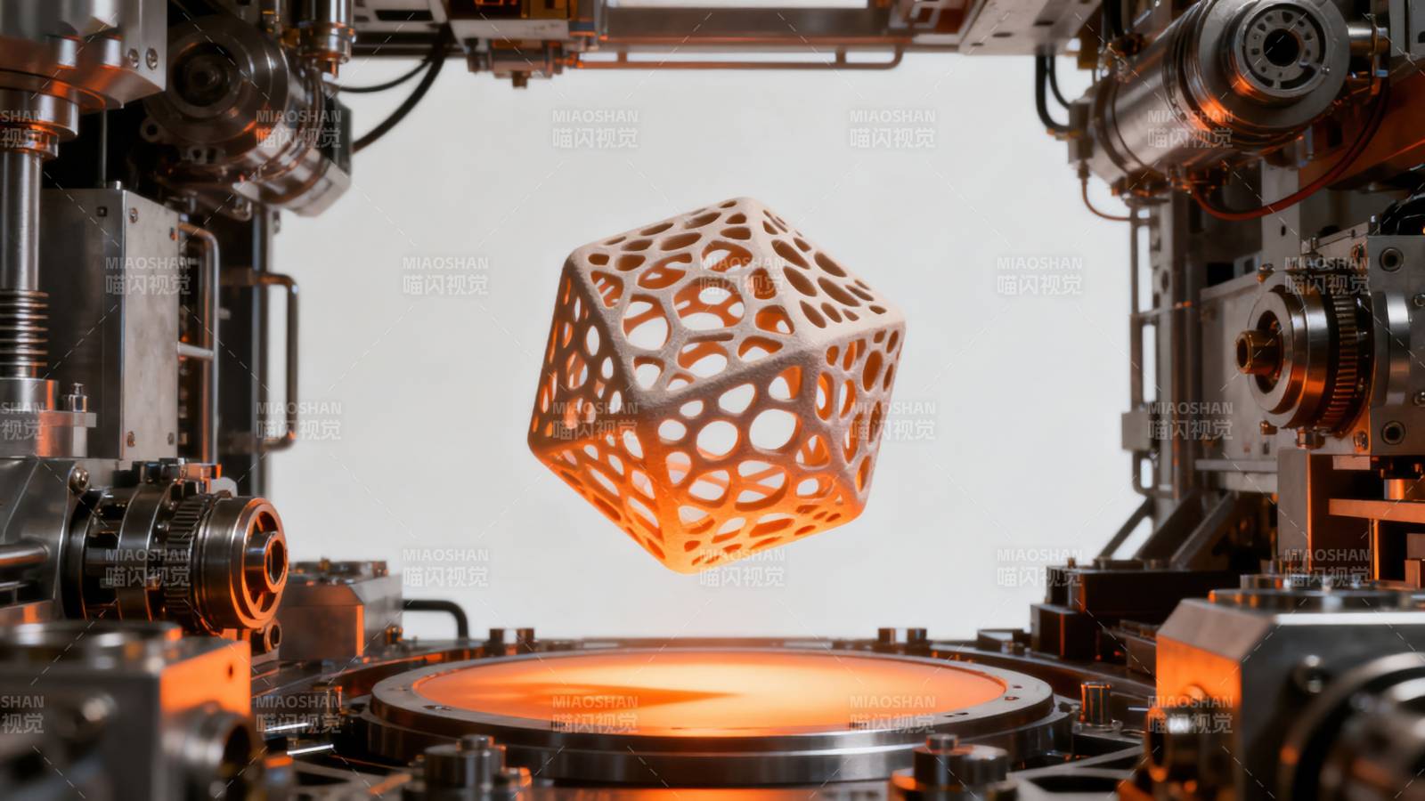 科技设备中的镂空多面体图片