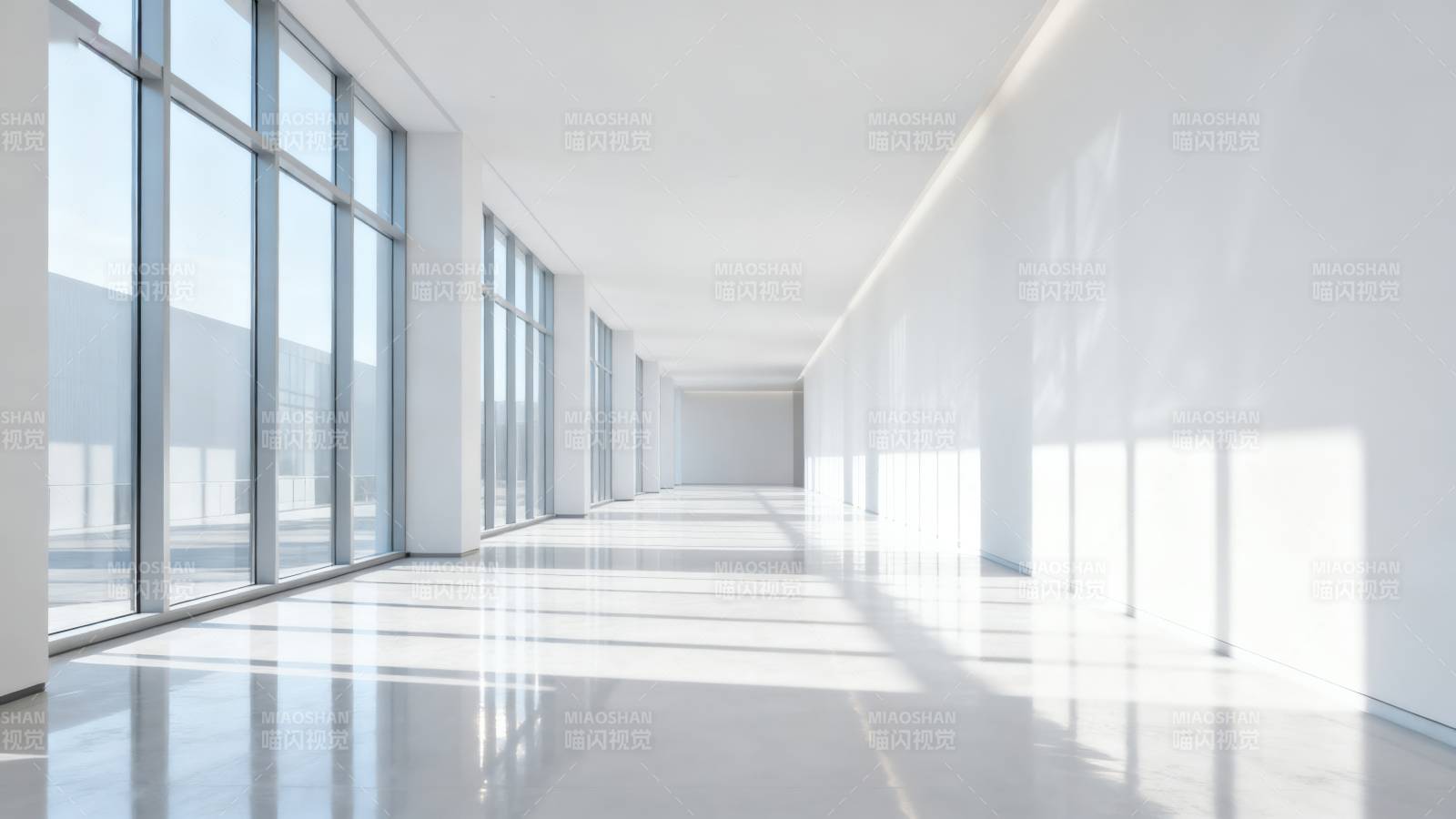 现代简约白色走廊设计图片