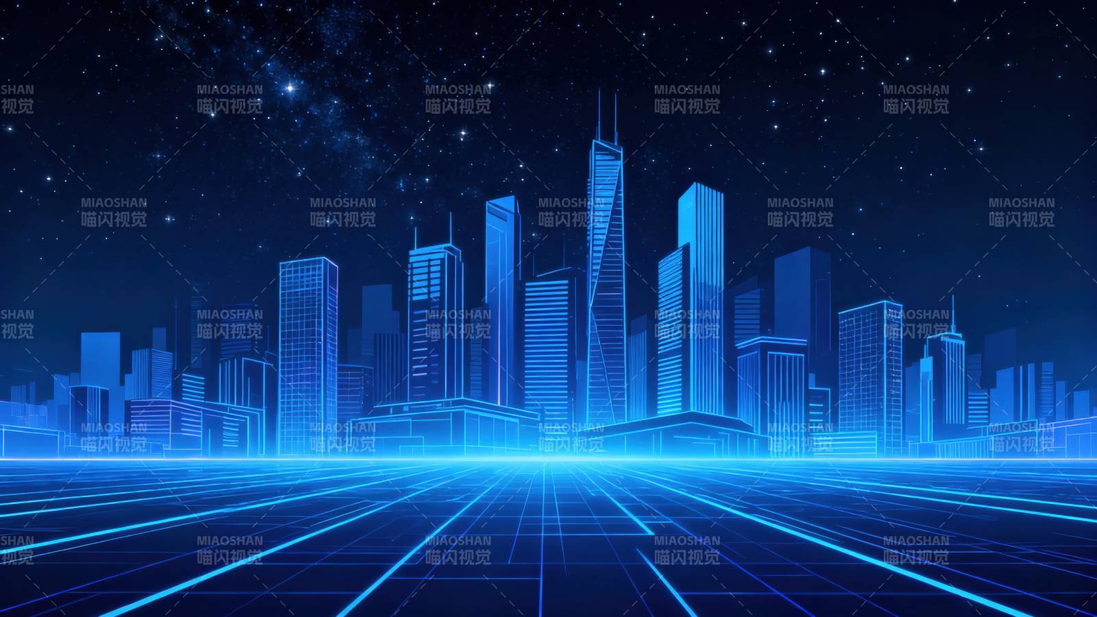 赛博朋克城市夜景图片