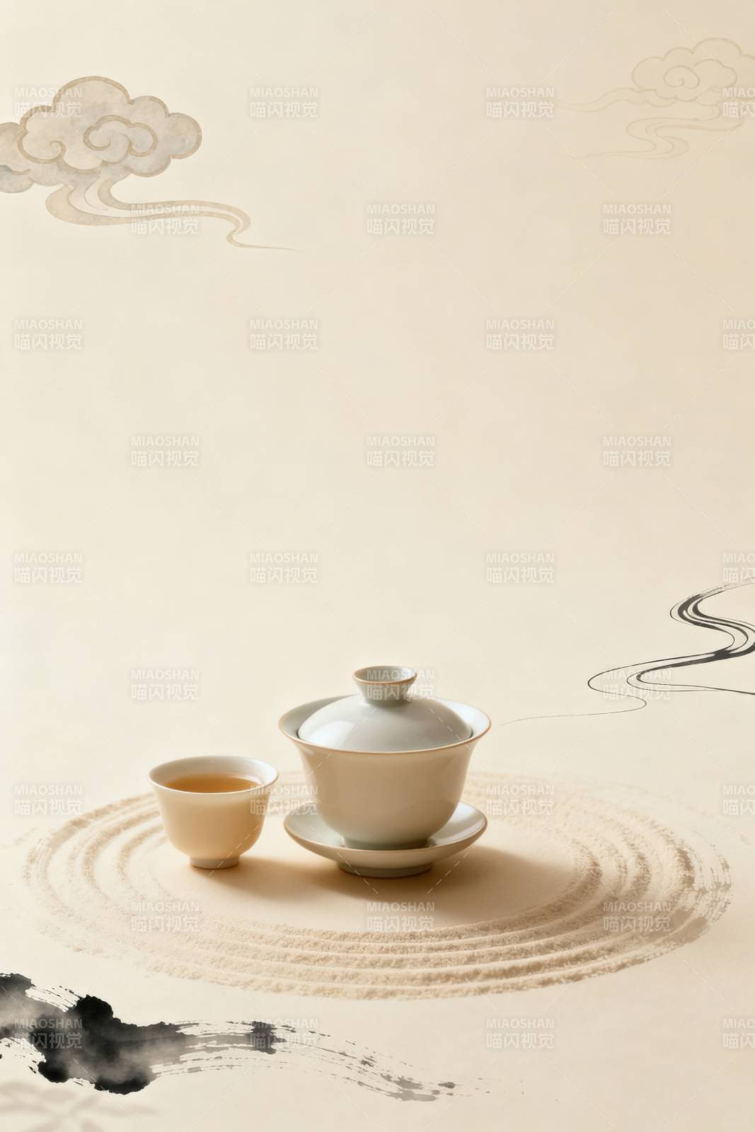 茶道雅致禅意背景图片
