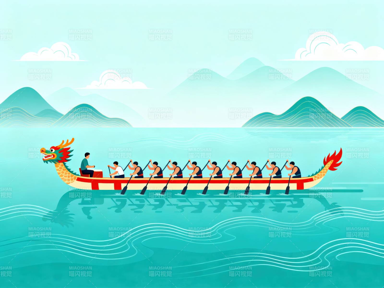 龙舟竞渡赛龙舟图片