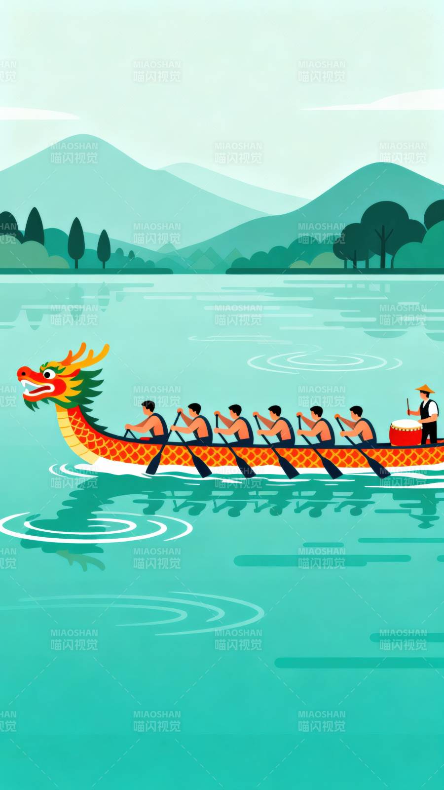 端午节龙舟赛激情竞渡图片