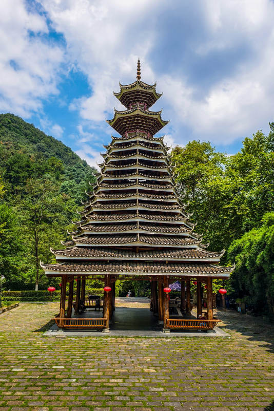 侗族鼓楼风光（贵阳）图片